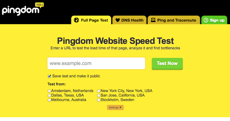 Ladezeit für Blogs testen mit Pingdom - Blog SEO optimieren: Tipps und Tools